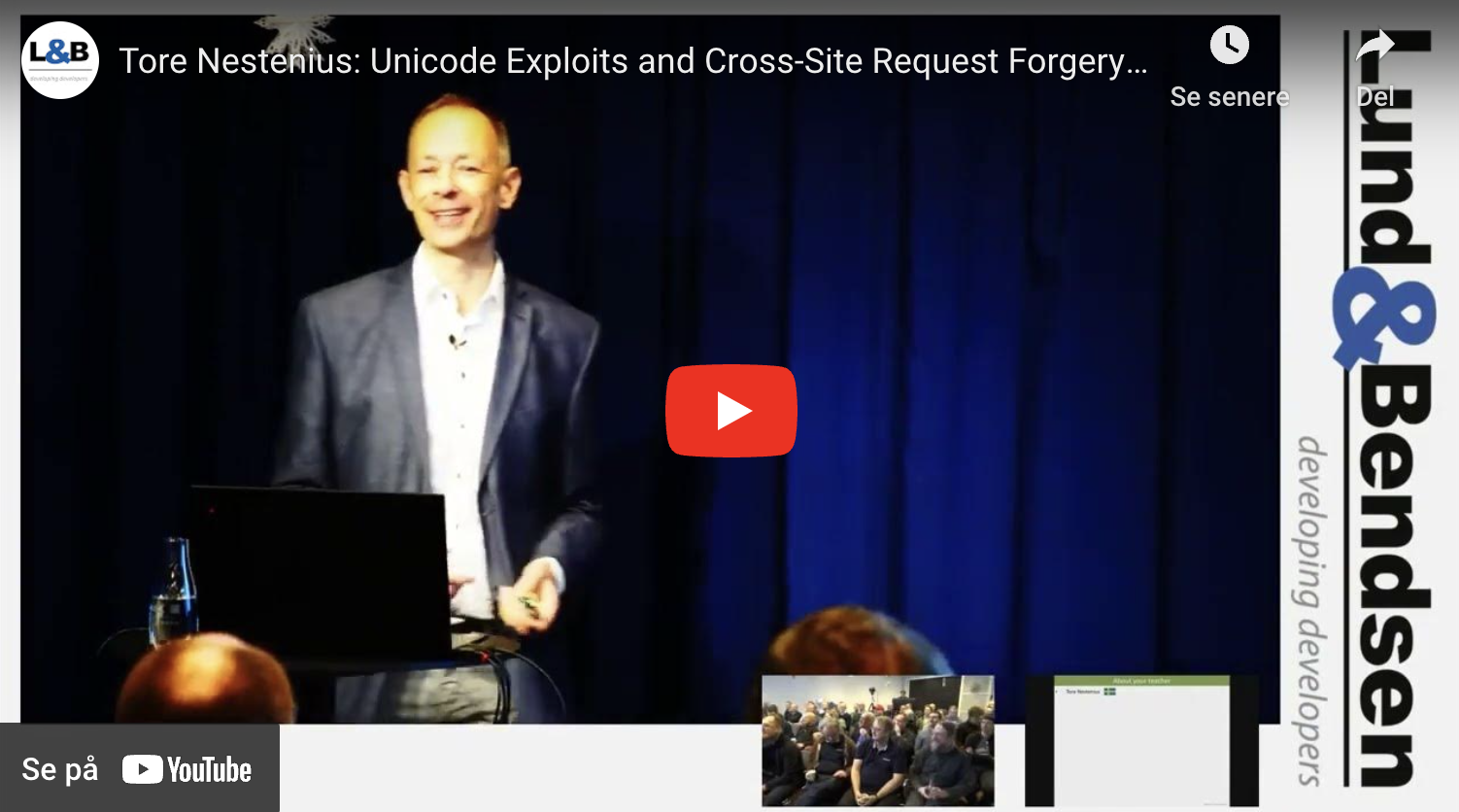 Tore Nestenius: Unicode Exploits and Cross-Site Request Forgery